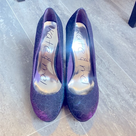 Metallic, Barbie Heels, Women’s Size 10, Shines Purple then Blue Iridescent - Picture 8 of 8